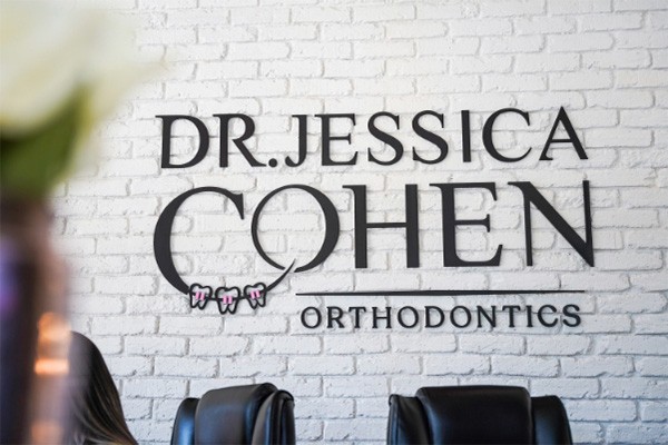 Jessica Cohen Orthodontics Sign in Building
