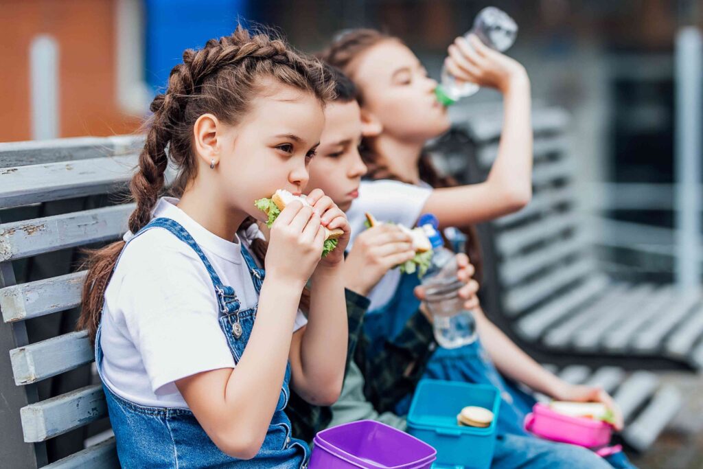 Child eating lunch